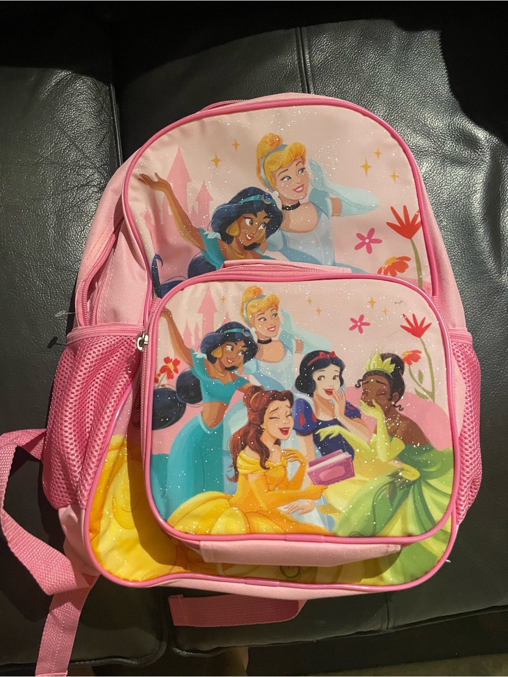 Disney Pink Princesses Kids Backpack - Multicolor with lunchbox